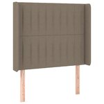 vidaXL Sommier à lattes de lit matelas et LED Taupe 80x200cm Tissu