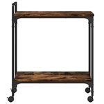 vidaXL Chariot de cuisine chêne fumé 60 5x31x72 5 cm bois d'ingénierie