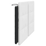vidaXL Coussin de tête de lit Zadar blanc et noir 160 cm similicuir
