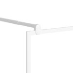 vidaXL Paroi de douche et étagère Blanc 115x195 cm Verre ESG&Aluminium