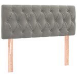 vidaXL Sommier à lattes de lit et matelas gris clair 120x190cm velours