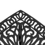 vidaXL Table de jardin noir 53x53x53 cm aluminium coulé