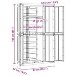 vidaXL Armoire de rangement d'extérieur gris et noir 97x37x165 cm PP
