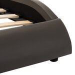 vidaXL Cadre de lit avec LED sans matelas Gris et blanc 120 x 190 cm