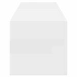 vidaXL Meuble TV mural 2 Pièces Blanc Brillant 60 x 31 x 29.5 cm