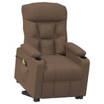 vidaXL Fauteuil de massage Marron Tissu