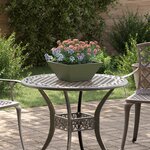 vidaXL Jardinière en plastique 5 Pièces Vert olive 35 x 35 x 15 cm Acier