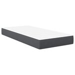 vidaXL Matelas à ressorts ensachés Gris Foncé Mi-ferme 80x200x20 cm Tissu