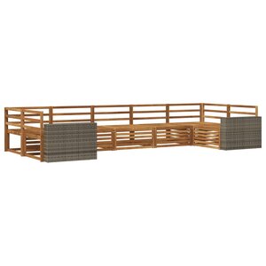 vidaXL Ensemble de canapés d'extérieur 7 pc Naturel
