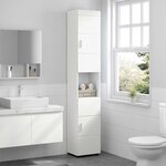 vidaXL Cabinet de salle de bain TULUM Blanc 37 x 31.5 x 203 cm