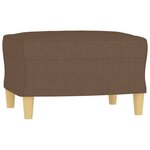 vidaXL Ensemble de canapés 3 Pièces avec coussins marron tissu