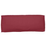 vidaXL Coussin pour dossier de palette Bordeaux 120 x 40 x 12 cm