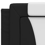 vidaXL Lit Viana avec matelas noir et blanc 200x200 cm similicuir