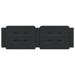 vidaXL Coussin de tête de lit Zadar noir 160 cm similicuir