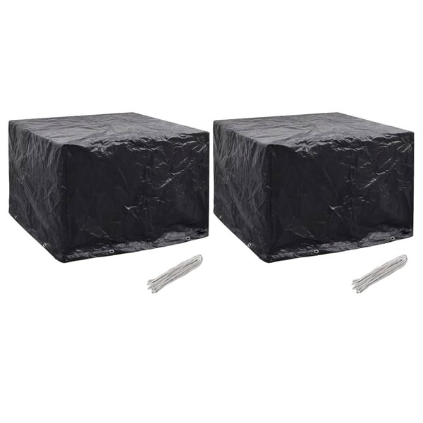 vidaXL Housses de salon de jardin 2 Pièces 8 œillets 122x112x98 cm