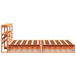 vidaXL Cadre de lit sans matelas cire marron 135x190cm bois pin massif