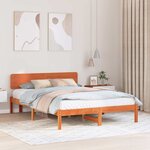 vidaXL Cadre de lit Brun cire 160 x 200 cm Bois massif en pin
