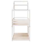 vidaXL Lit superposé avec toit blanc 90x190 cm bois massif de pin