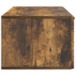 vidaXL Meuble TV mural Chêne fumé 59 5 x 41 x 30 cm Bois d'ingénierie