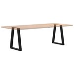 vidaXL Pieds de table à manger en V 2 pièces Noir 50x(72-73 3) cm Acier