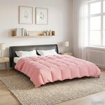 vidaXL Duvet complet toute l'année Rose 200 x 200 cm Microfibre