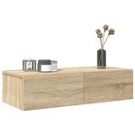vidaXL Étagère murale avec tiroirs chêne sonoma bois d'ingénierie