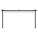 vidaXL Gazebo mural Crème 3 x 4 m Acier