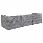 vidaXL Coussin 3 Pièces Gris clair 70 x 70 x 54 cm Polyester
