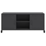 vidaXL Meuble TV noir 100 5x39x43 5 cm acier