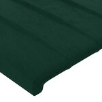 vidaXL Tête de lit à LED Vert foncé 100x5x78/88 cm Velours