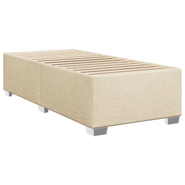 vidaXL Cadre de lit Crème 90 x 200 cm Tissu