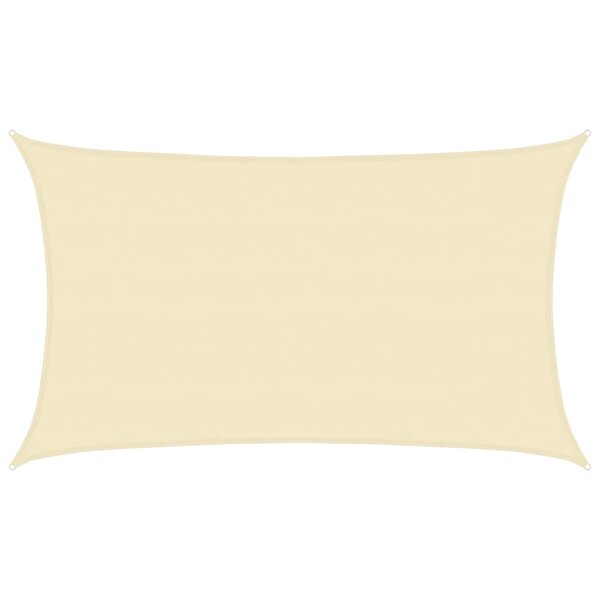 vidaXL Voile d'ombrage 160 g/m² Crème 5x8 m PEHD