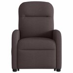 vidaXL Fauteuil inclinable de massage électrique Marron foncé Tissu