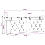 vidaXL Tête de lit suspendue Rose Tissu
