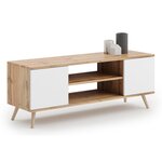 Meuble TV Focus 135 cm bois blanc
