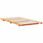vidaXL Cadre de lit surélevé Marron cire 80 x 210 cm
