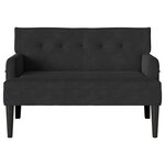 vidaXL Banc Chesterfield Noir 112 x 65.5 x 75 cm Velours