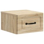 vidaXL Cabinet de chevet mural 2 Pièces Chêne Sonoma 34 5 x 33 x 20 cm