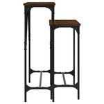 vidaXL Tables console 2 Pièces chêne marron bois d'ingénierie