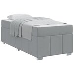 vidaXL Cadre de lit avec matelas Gris clair 80 x 200 cm tissu