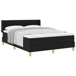 vidaXL Lit à ressorts avec matelas Noir 200 x 160 cm Polyester