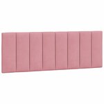 vidaXL Coussin de tête de lit rose 140 cm velours