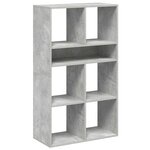 vidaXL Bibliothèque gris béton 66x31x112 cm bois d'ingénierie