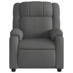vidaXL Fauteuil inclinable gris foncé tissu