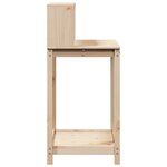 vidaXL Table de rempotage et étagères 82 5x50x109 5 cm bois massif pin