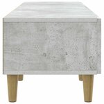 vidaXL Meuble TV 147 x 34 5 x 30 cm Gris béton Bois d'ingénierie