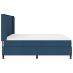 vidaXL Lit à ressort LED avec matelas Bleu 180 x 200 cm tissu