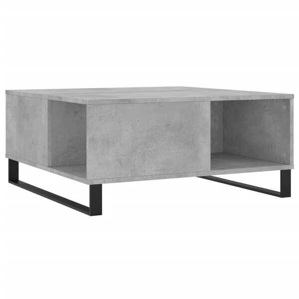 vidaXL Table basse gris béton 80x80x36 5 cm bois d'ingénierie