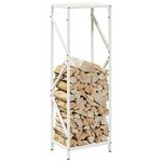 vidaXL Portant de bois chauffage blanc 34x25x100 cm