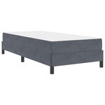 vidaXL Lit à ressorts avec matelas Gris foncé 100 x 200 cm tissu